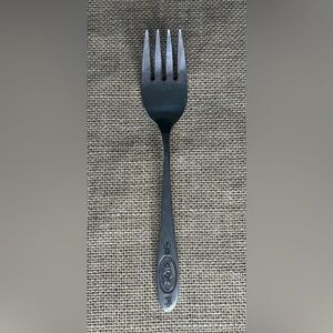 Vintage Oneida Deluxe Polonaise Rose Serving Fork Flatware Cottage Grandma Core